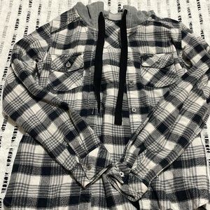 Columbia flannel with a hood